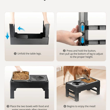 SourcetoHome Elevated Mess-Free Dog Bowl -  - detail view 2