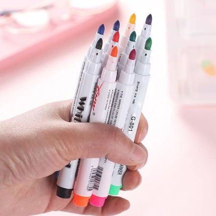 12x Water Painting Pens in use creating colorful watercolor brush strokes