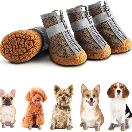 Dog paw protection shoes for hot pavement and outdoor walking