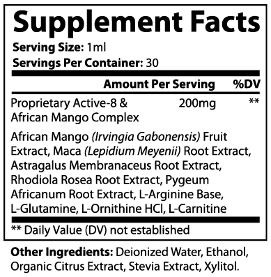 USA CALI Ultra Drops 1 oz liquid metabolic support supplement African Mango Made in USA