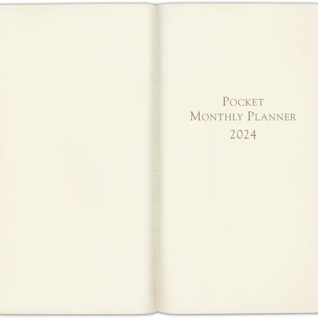Pocket Monthly Planner 2024 - 18-Month Bonded Leather Calendar, Hydrangea, 6 x 3.25 in.