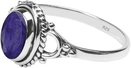 Natural Gemstone 925 Sterling Silver Ring