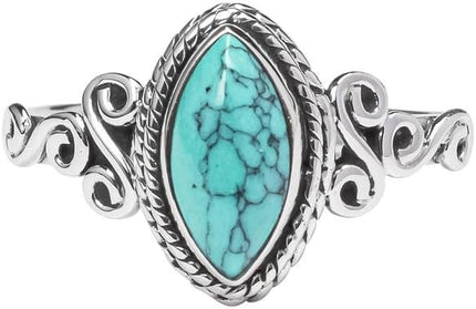 Gemstone Ring 925 Sterling Silver Statement Ring For Women and Girls — Home & Lifestyle