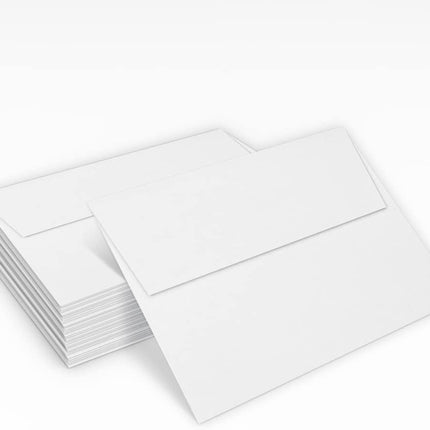 A7 Bright White Peel & Press Invitation Envelopes, 5 1/4 x 7 1/4 in, 32 lb, 50 Count