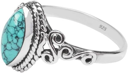 Gemstone Ring 925 Sterling Silver Statement Ring For Women and Girls — Home & Lifestyle