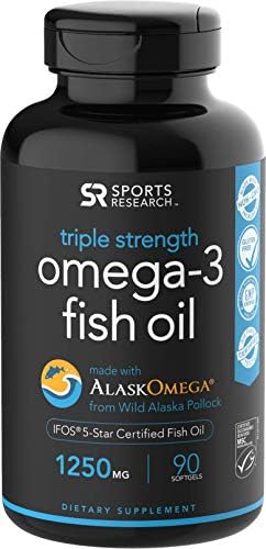 Sports Research Triple Strength Omega-3 Fish Oil 90 softgels - front