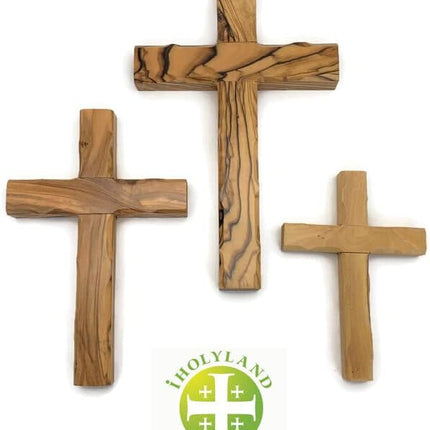 SourceToHome FuenteACasa Olive Wood Wall Cross from Bethlehem, Wall Hanging Wooden Crosses for Wall — Home & Lifestyle