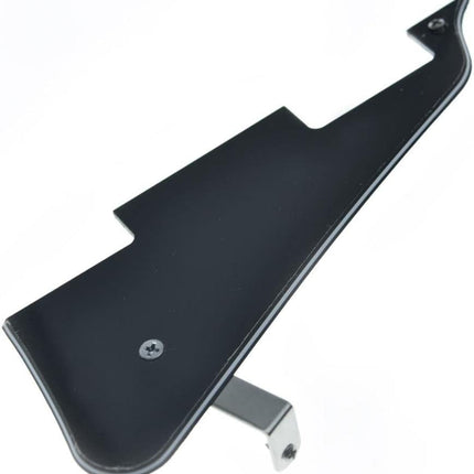 Black 3 Ply LP Guitar Pickguard with Chrome Bracket and Steel Screws for USA Les Paul