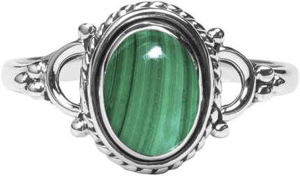 Natural Gemstone Stone Rings- 925 Sterling Silver Ring For Womens and — Home & Lifestyle