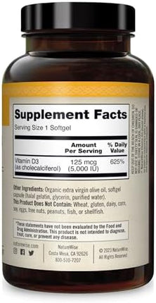 NatureWise Vitamin D3 - supplement facts