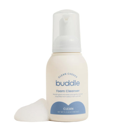 Clean Cheeks Baby Micellar No-Rinse Foam Cleanser with Chamomile, Witch Hazel, Arnica Montana, Skin Barrier Supporting, 3.4 oz