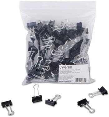 Sturdy Small Black Binder Clips, 0.75 in, 144 Count