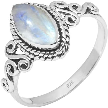 925 Sterling Silver Gemstone Statement Ring