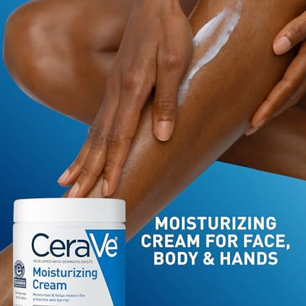 CeraVe Moisturizing Cream 19oz – Hydrating Body & Face Moisturizer for Dry Skin