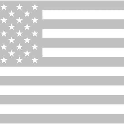 American US Flag Vinyl Decal Sticker, Gloss White, 5 x 2.8 in