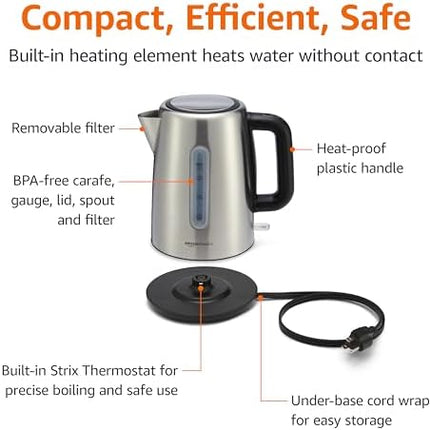 Amazon Basics Electric Kettle - Side Profile