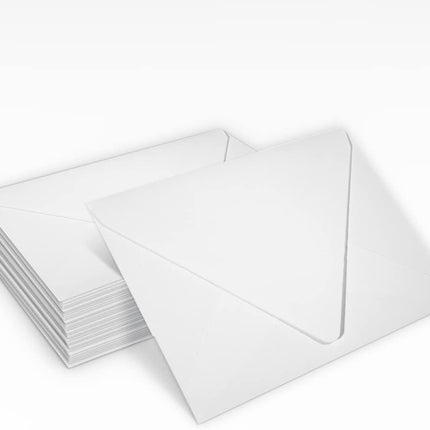 A2 Contour Flap Invitation Envelopes | 4 3/8" x 5 3/4" | White | 80lb Text | 100% Recycled | 50 Qty