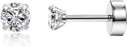 SourceToHome FuenteACasa Renkovte Dainty Screw Flat Back Stud Earrings — Home & Lifestyle