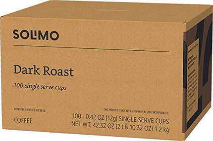 Dark Roast Arabica Coffee Pods, 100 Count