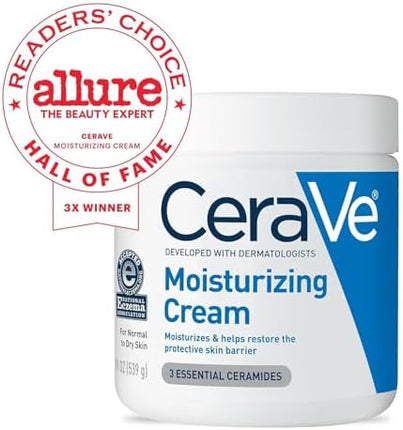 CeraVe Moisturizing Cream 19oz – Hydrating Body & Face Moisturizer for Dry Skin