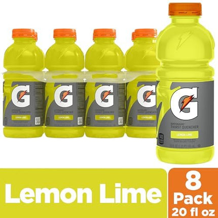 Lemon-Lime Thirst Quencher Sports Drink, 20 Fl Oz, Pack of 8