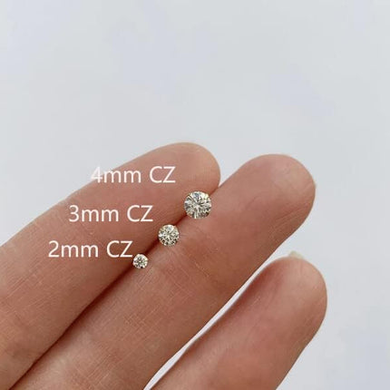 SourceToHome FuenteACasa Renkovte Dainty Screw Flat Back Stud Earrings — Home & Lifestyle