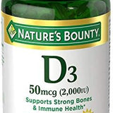Vitamin D3 2000 IU for Bone & Immune Health