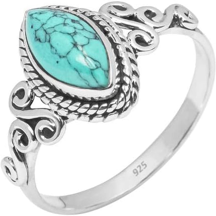 Gemstone Ring 925 Sterling Silver Statement Ring For Women and Girls — Home & Lifestyle