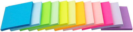 Bright Color 3x3 Inch Self-Stick Notes for Home, Office, and Notebooks