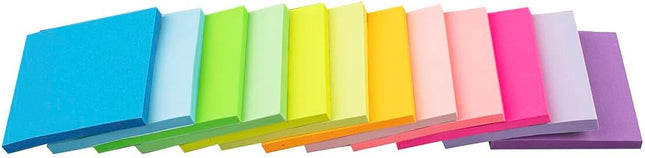 Bright Color 3x3 Inch Self-Stick Notes for Home, Office, and Notebooks