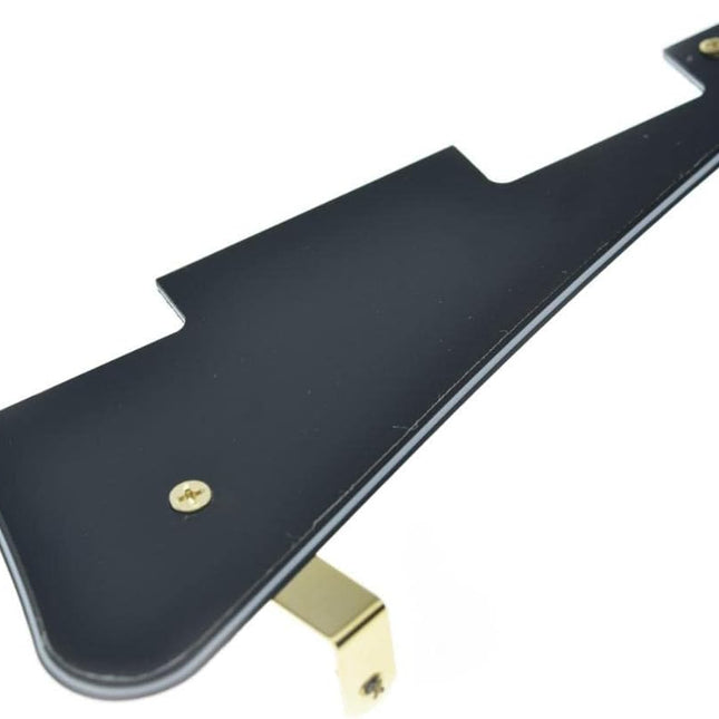Black 3-Ply LP-Style Guitar Pickguard with Gold Bracket and Steel Screws