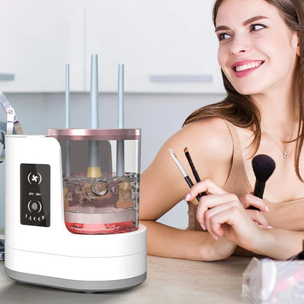 3 in 1 Electric Makeup Brush Cleaner portable handheld design close-up