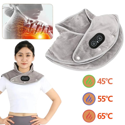 USA CALI Electric Heated Neck & Shoulder Pad – USB Heat Wrap for Pain Relief