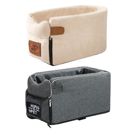 USA CALI Pet Car Armrest Seat close-up of cushion and safety features