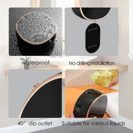 Automatic foaming hand soap dispenser USB rechargeable battery compartment