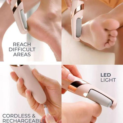 Electric foot file replacement roller heads and accessories