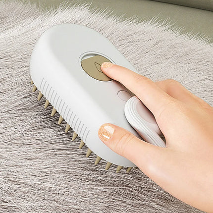 Upgraded 3 in 1 Cat Steam Brush close-up brush head detail