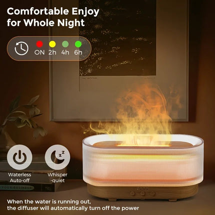 Air Flame Humidifier top fill water tank and controls close-up