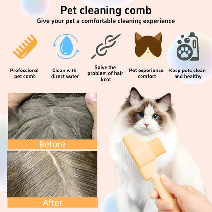 Pet Hair and Flea Comb handle grip design for comfortable grooming