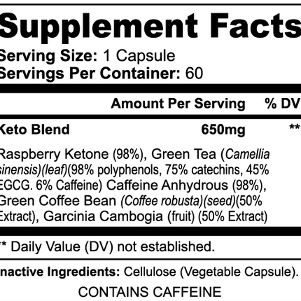 USA CALI Keto-5 Capsules product image – 5-ingredient keto metabolic support, 60 caps