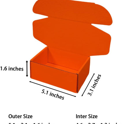 AuraHaus CasaAura 50 Pcs 5.1 x 3.1 x 1.6 Inches Mini Size Corrugated Cardboard Gift Boxes — Home Decor & Ambiance