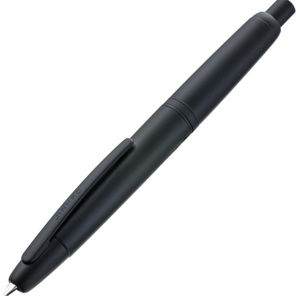 Matte Black Retractable Fine Nib Fountain Pen with Box and Converter Set, Clip Version