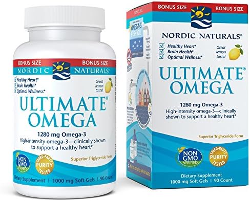 Nordic Naturals Ultimate Omega 90 softgels lemon flavor - front