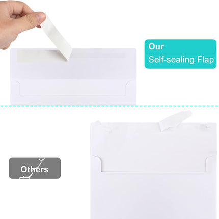 50-Pack White A7 5x7 Self-Seal Envelopes