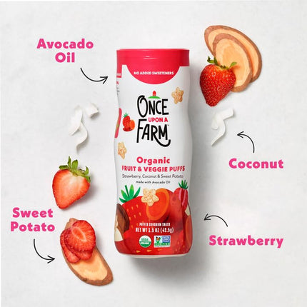 Strawberry, Coconut & Sweet Potato Puffed Sorghum Snack, 1.5 oz, Pack of 6