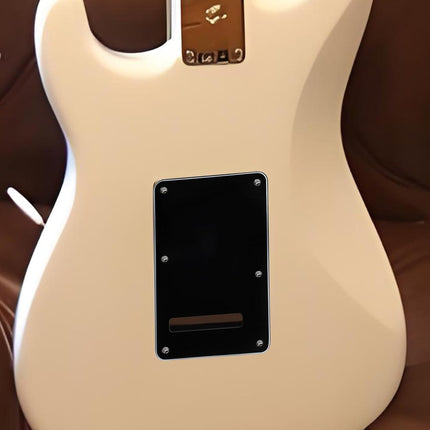 Black 3ply 6-Hole Guitar Back Plate Cavity Cover