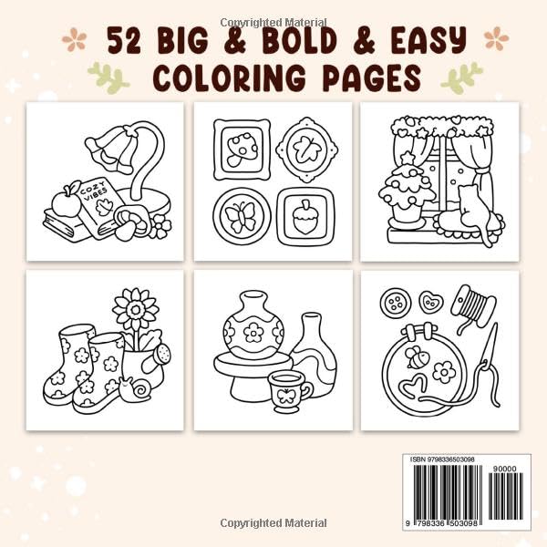 Cozy & Cute Adult and Teen Coloring Book