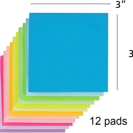 (12 Pads) Sticky Notes 3x3 Bri - in use