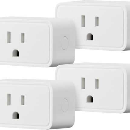 Smart Plug 4-Pack, 2.4 GHz Wi-Fi, No Hub Required, White