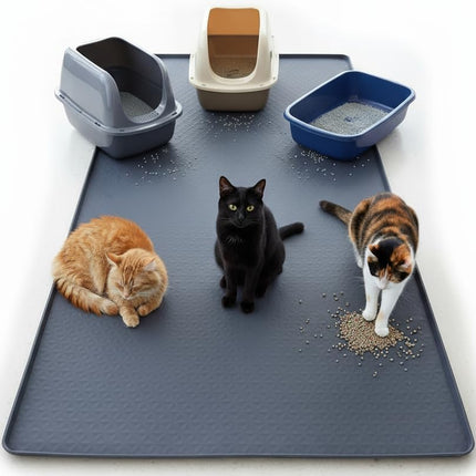 Cat Litter Mat 51" x 25.6" XL Silicone Litter Box Mat